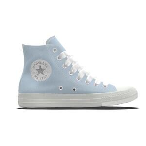 Custom Wedding Converse High Top Light Blue Leather “Mrs.” W11/M9 EUC
